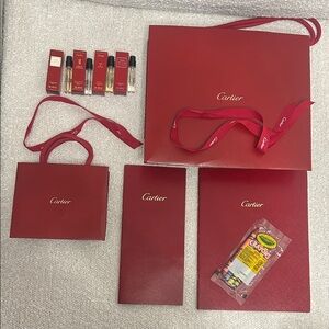 Cartier Perfume, Coloring Book and Shopping Bags